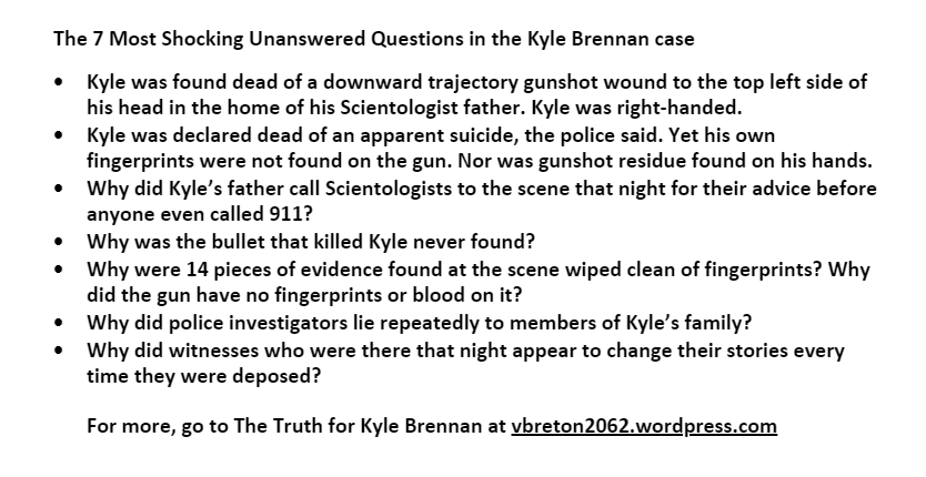 7 Most Shocking questions death of Kyle Brennan