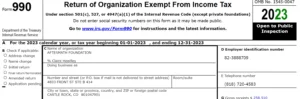 aftermath foundation form 990 for tax year 2023